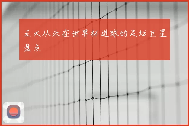 五大从未在世界杯进球的足坛巨星盘点